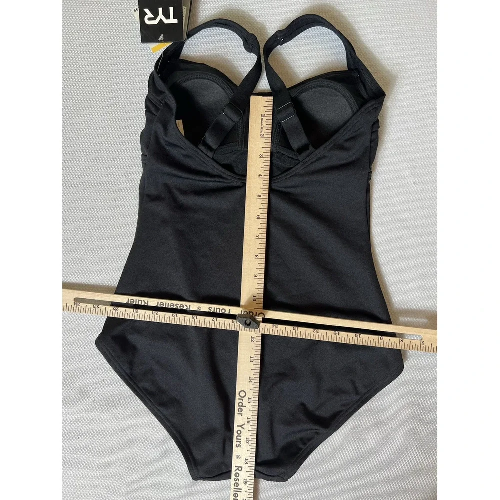 TYR‎ Women Size 6 Black NWT ControlFit One Piece Swimsuit UPF 50+ Chlorine Proof